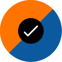 HiVis-Orange/Blau
