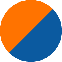HiVis-Orange/Blau