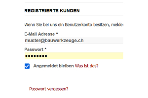 Ihr bestehendes Benutzerkonto bleibt.