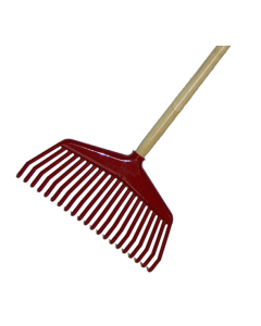 Laubbesen-Rot Nylon mit Stiel