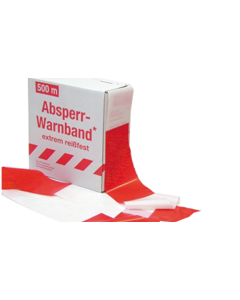 Absperrband Rot+Weiss | 80mm x 500m