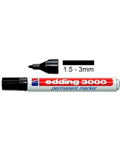 Filzstift-Edding 3000 / Schwarz 1.5-3 Rund