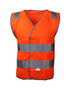 Warnweste mit Klettverschluss leuchtorange