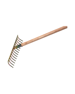 Gartenrechen mit Stiel Zinken gebogen