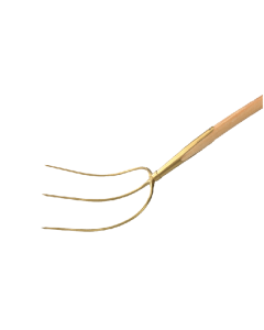 Heu-+Worbgabel 3-Zingen 30/30cm | mit Stiel